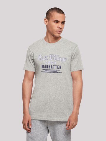 T-Shirt 'THE STREETS OF THE WORLD' F4NT4STIC en gris : devant