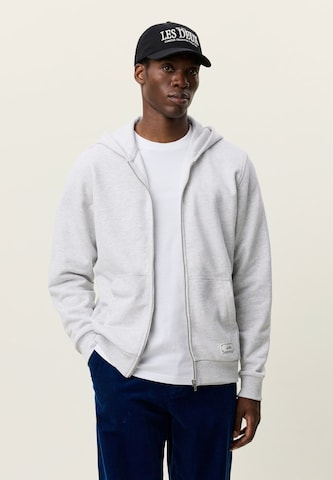 Les Deux - Sudadera con cremallera en gris: frente