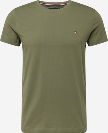 T-Shirt TOMMY HILFIGER en vert : devant