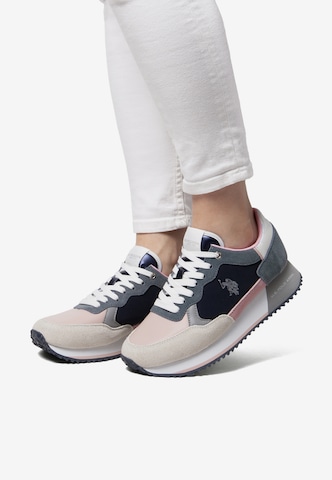 Sneaker bassa 'SACHA005WDSN1' di U.S. POLO ASSN. in blu: frontale