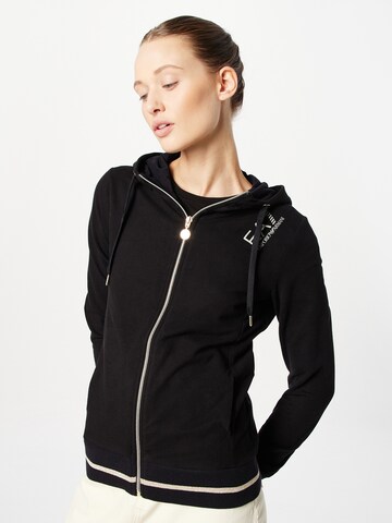 EA7 Emporio Armani Bluza rozpinana w kolorze czarny: przód