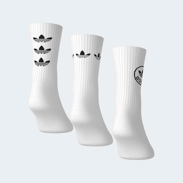Chaussettes 'TREFOIL' ADIDAS ORIGINALS en blanc