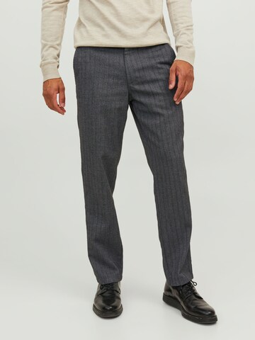 Regular Pantalon chino 'Ollie Louis' JACK & JONES en gris : devant