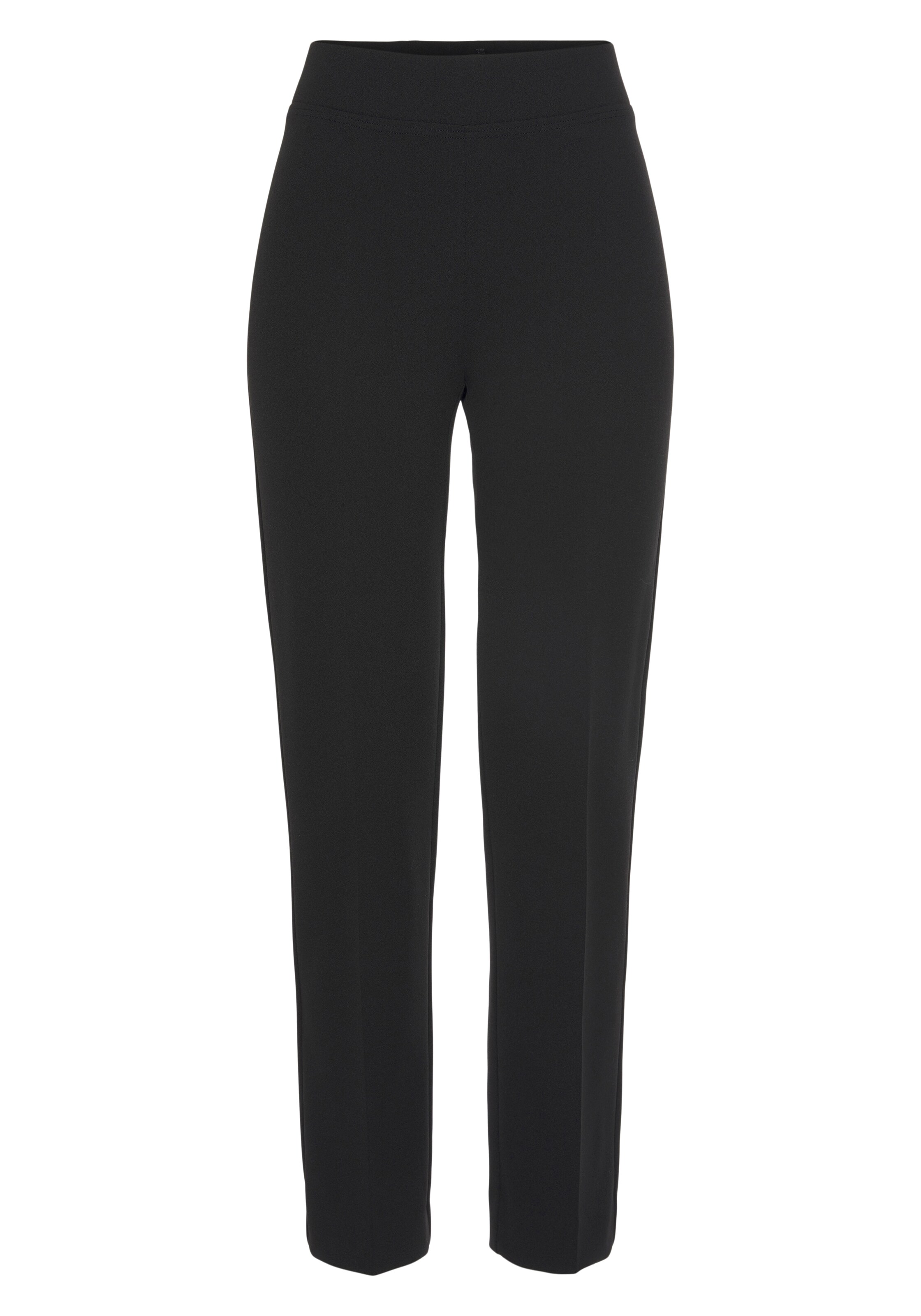 HERMANN LANGE Collection Pleated Pants in Black: front