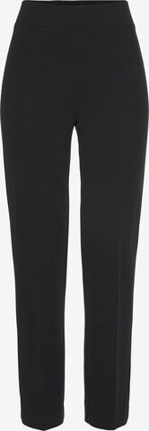 HERMANN LANGE Collection Regular Pleated Pants in Black: front