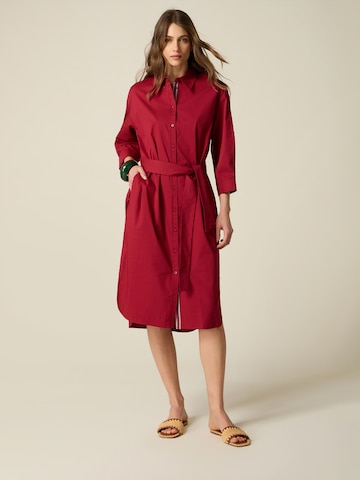 oltre - Vestido camisero en rojo: frente