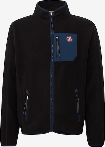 Giacca di pile 'Luis' di FQ1924 in nero: frontale