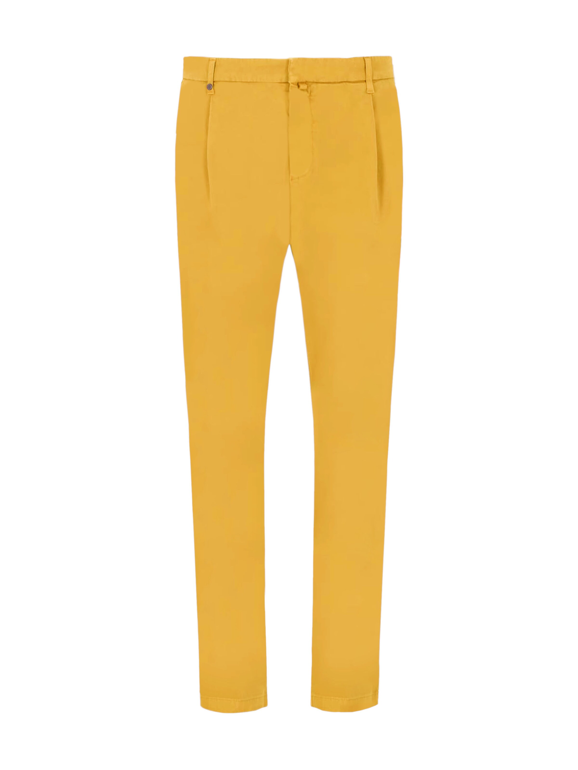 Distretto12 - Pantalón plisado 'Rio Pence T. Giron' en amarillo: frente