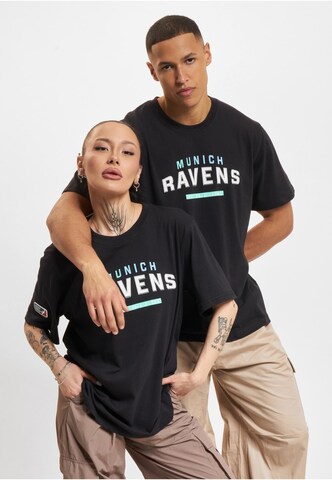 DEF T-Shirt 'DefShop x European League of Football Munich Ravens' in Schwarz