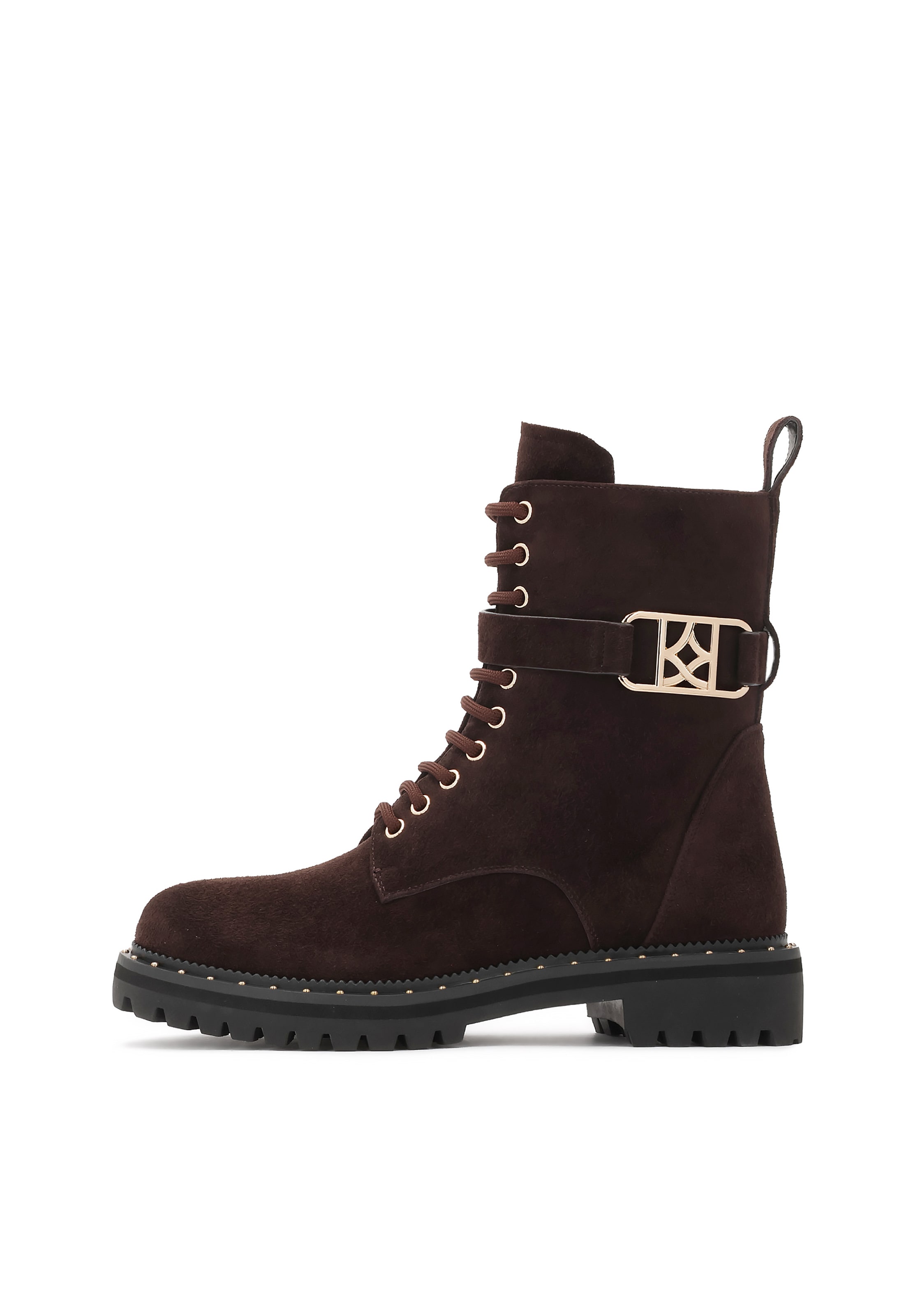 Kazar - Bota com atacadores em castanho: frente