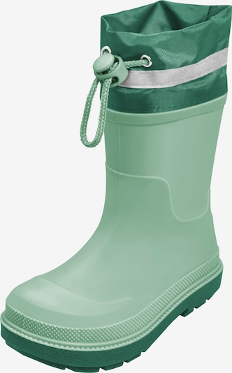 Guminiai batai iš PLAYSHOES, spalva – mėtų spalva / tamsiai žalia / balta, Prekių apžvalga