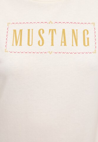 MUSTANG T-Shirt 'Style Loa' in Beige