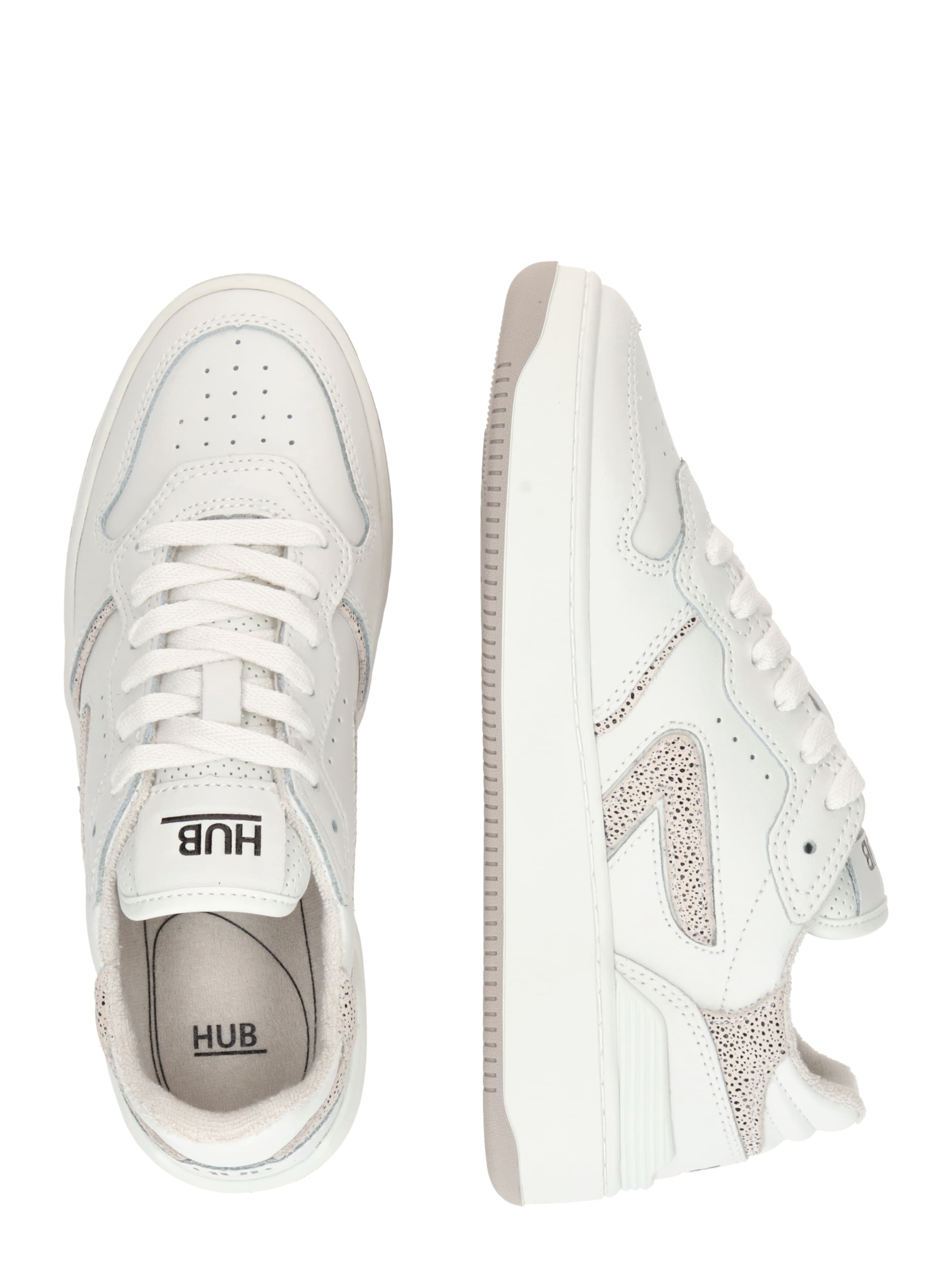 Baskets basses 'Smash L67' HUB en blanc