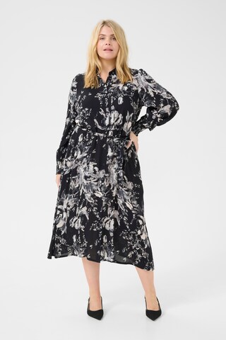 Robe-chemise 'Mona' KAFFE CURVE en mélange de couleurs : devant