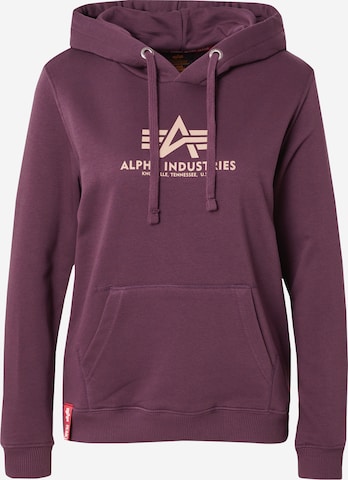 Sweat-shirt ALPHA INDUSTRIES en violet : devant