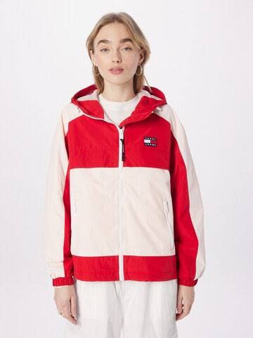 Tommy Jeans - Chaqueta de entretiempo 'Chicago' en rojo: frente