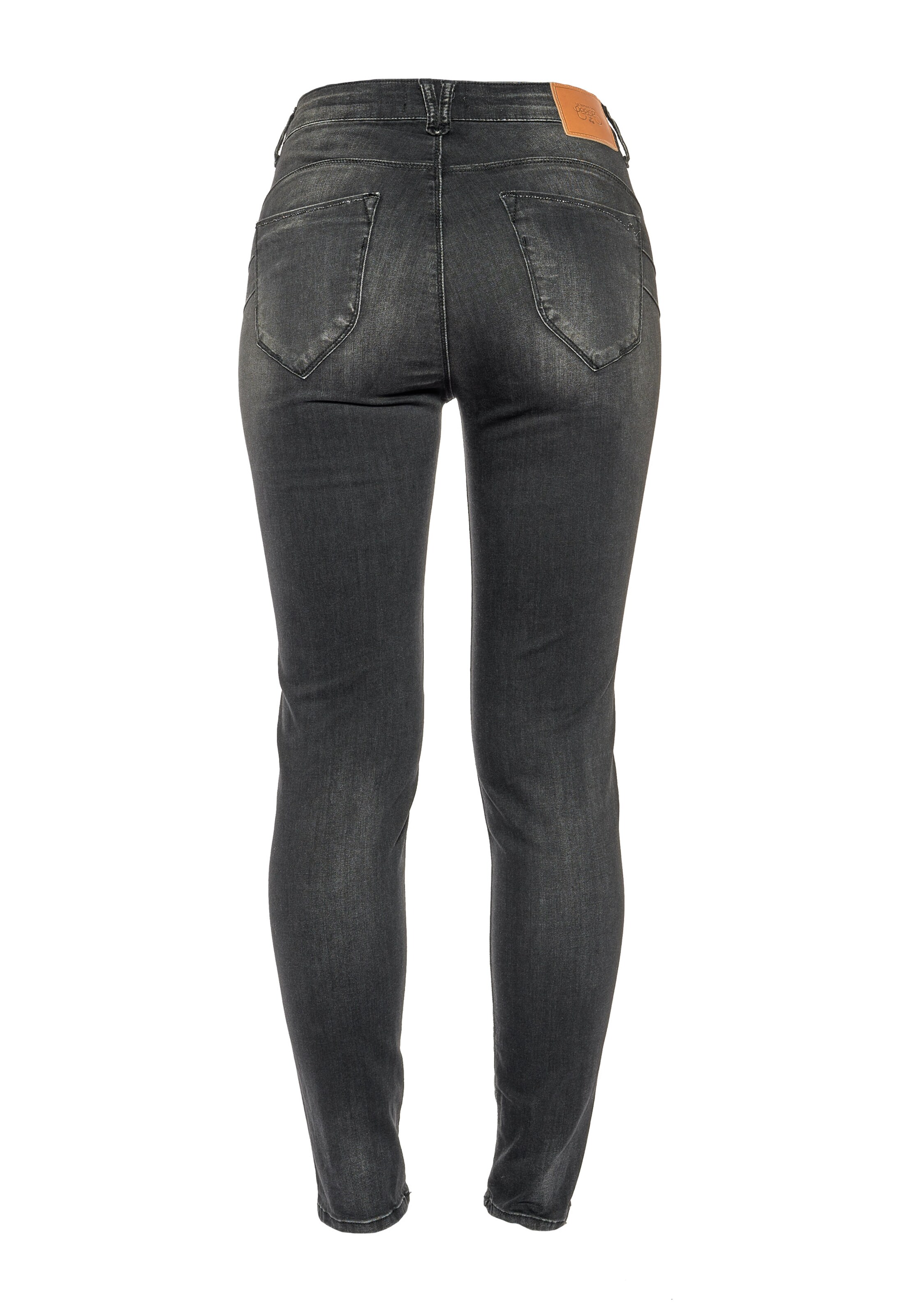 Le Temps Des Cerises Slimfit Jeans 'Pulphigc' in Zwart