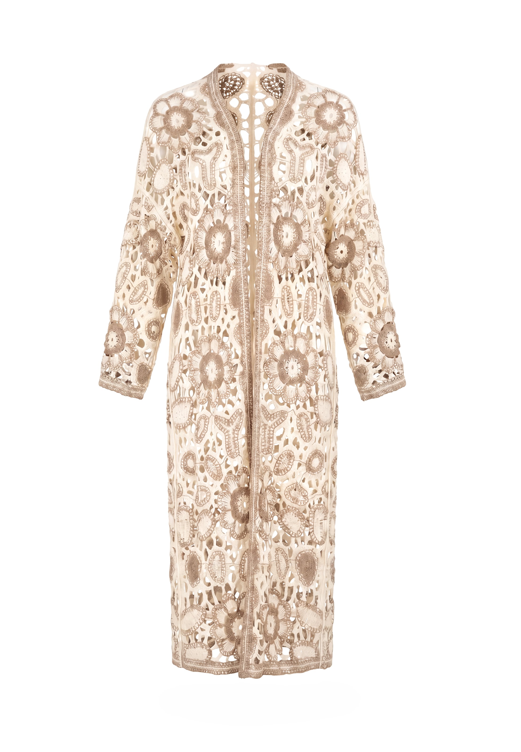 usha FESTIVAL Gebreid vest in Beige: voorkant
