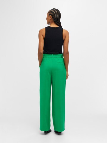 OBJECT Wide Leg Plissert bukse 'Sy' i grønn