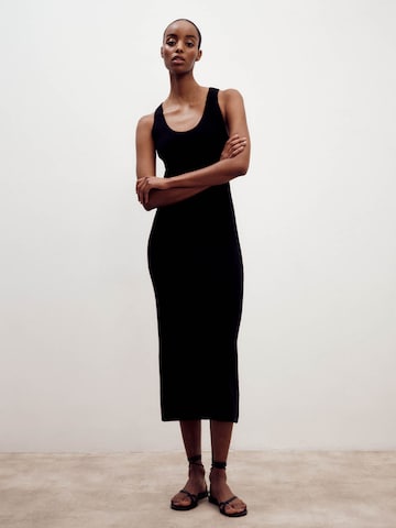 ABOUT YOU x Marie von Behrens Knitted dress 'Vicky' in Black