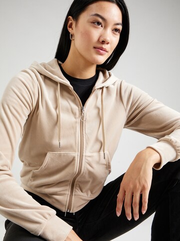 Gina Tricot Sweatjacke in Beige