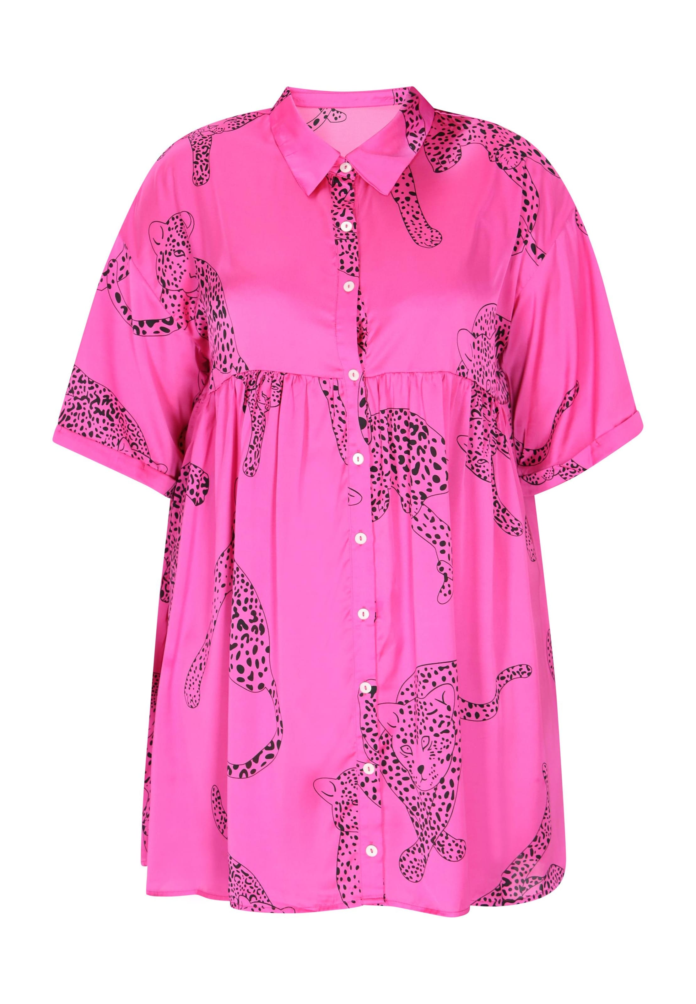 Robe-chemise joella en rose : devant