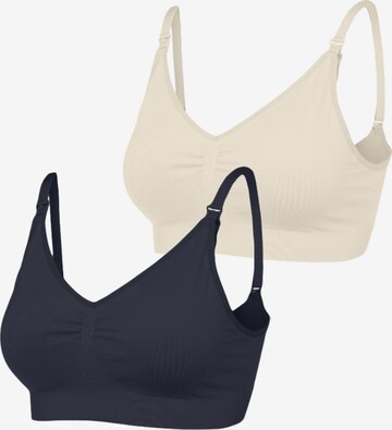 MAMALICIOUS T-shirt Bra 'Lilja' in Blue: front