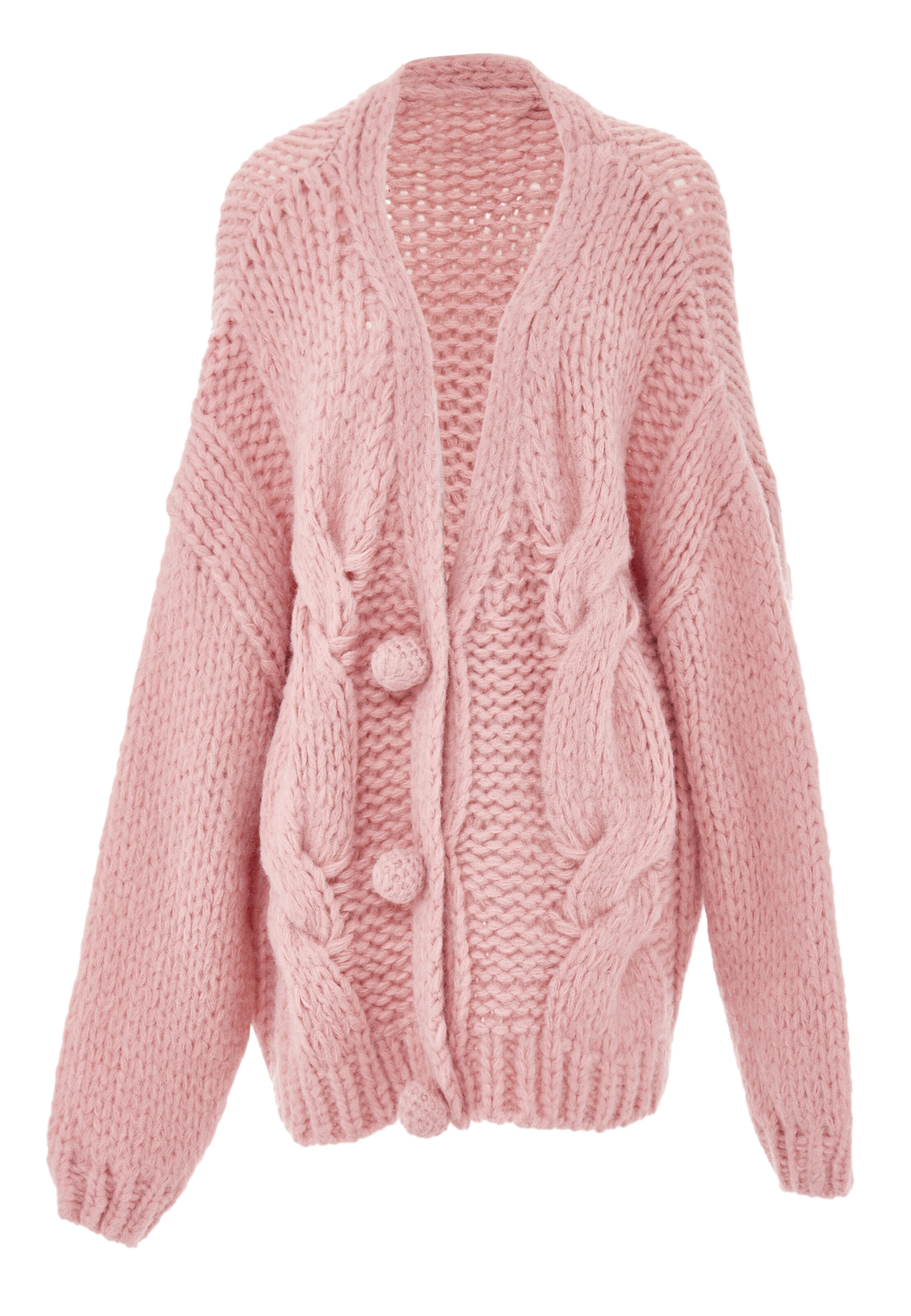 ebeeza - Casaco de malha em rosa: frente