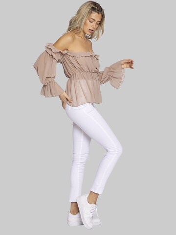 FRESHLIONS Bluse 'Vanja' in Beige