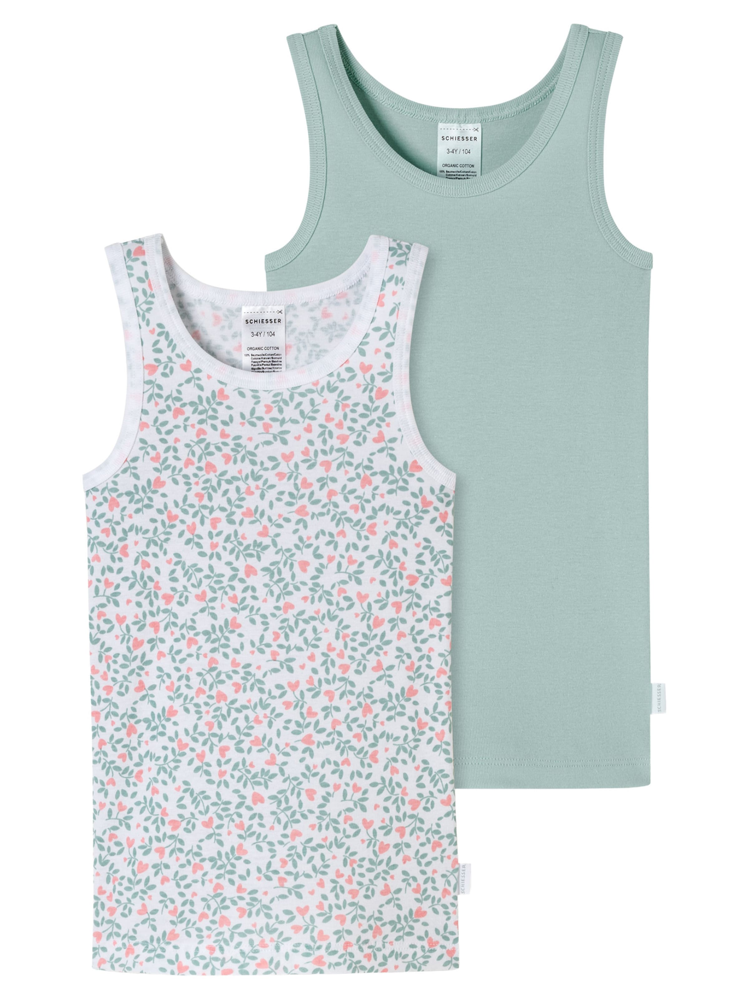 Maillot de corps 'Fine Rib' SCHIESSER en vert : devant