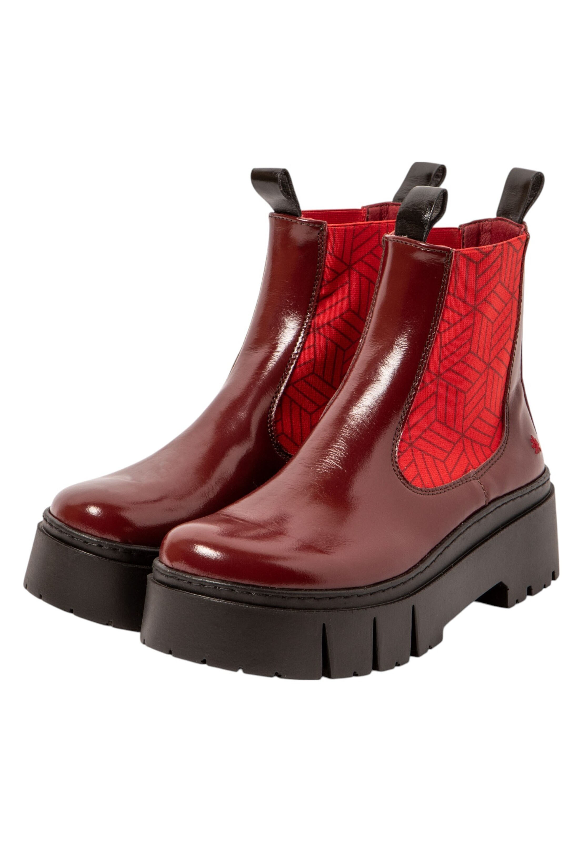 ART - Botas pelo tornozelo em vermelho