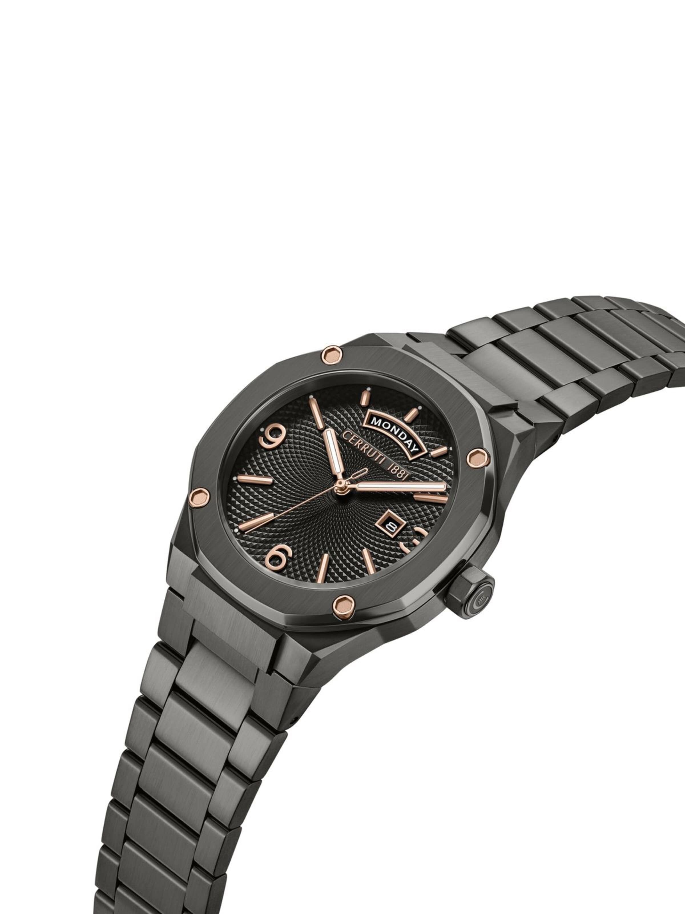 CERRUTI 1881 Analoog horloge 'Date watch Razzuolo' in Grijs