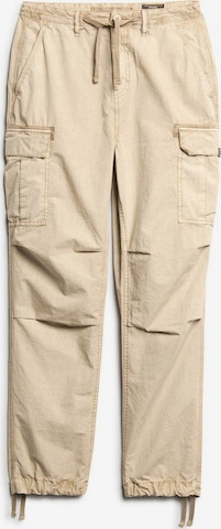 Wide Leg Pantalon cargo Superdry en beige : devant