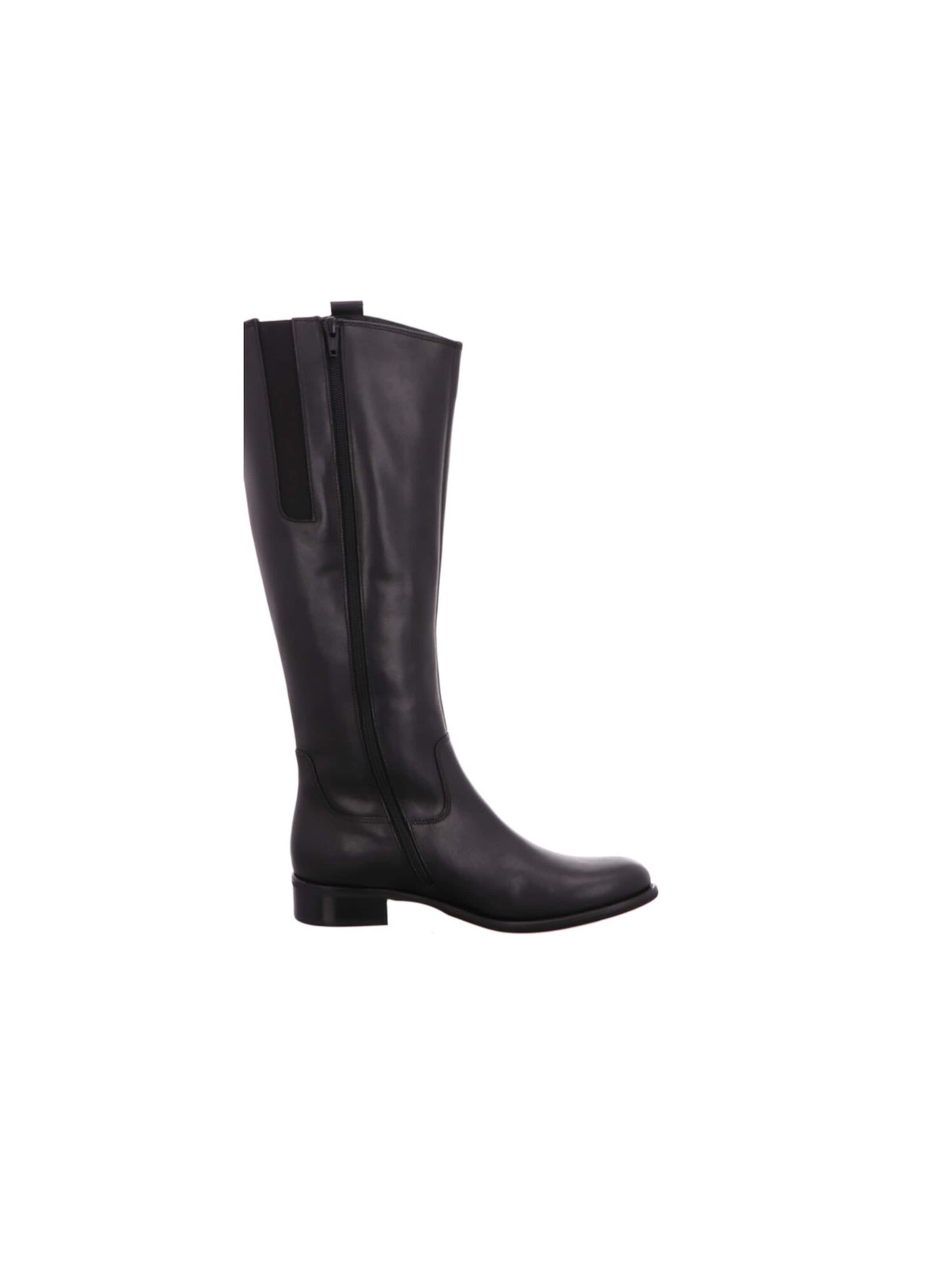 GABOR Kozačky 'Weitschaftstiefel Damen 8035.04.005 Glattleder in schwarz' – černá