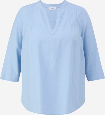 s.Oliver Red Label Plus Blouse in Blauw: voorkant