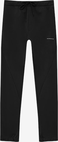 Pull&Bear Tapered Broek in Zwart: voorkant