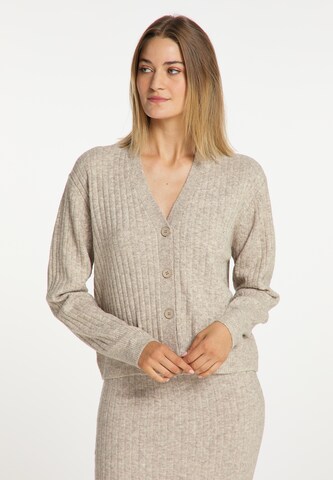 usha WHITE LABEL Knit cardigan in Beige: front