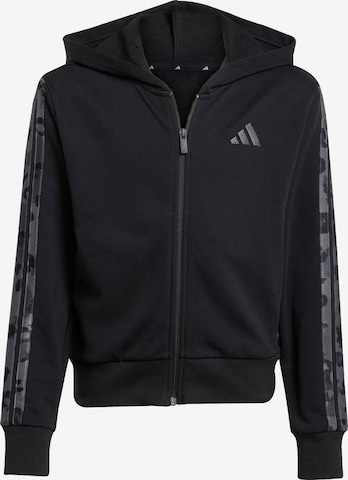 Veste de survêtement ADIDAS SPORTSWEAR en noir : devant