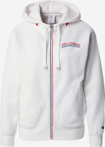 Champion Authentic Athletic Apparel Sweatjacke in Weiß: predná strana