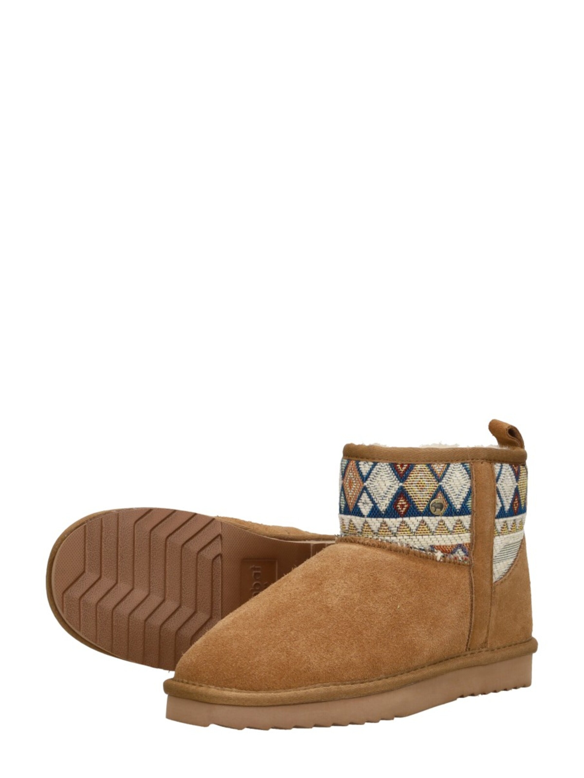 Warmbat Boots 'Wallaby-Print' in Brown