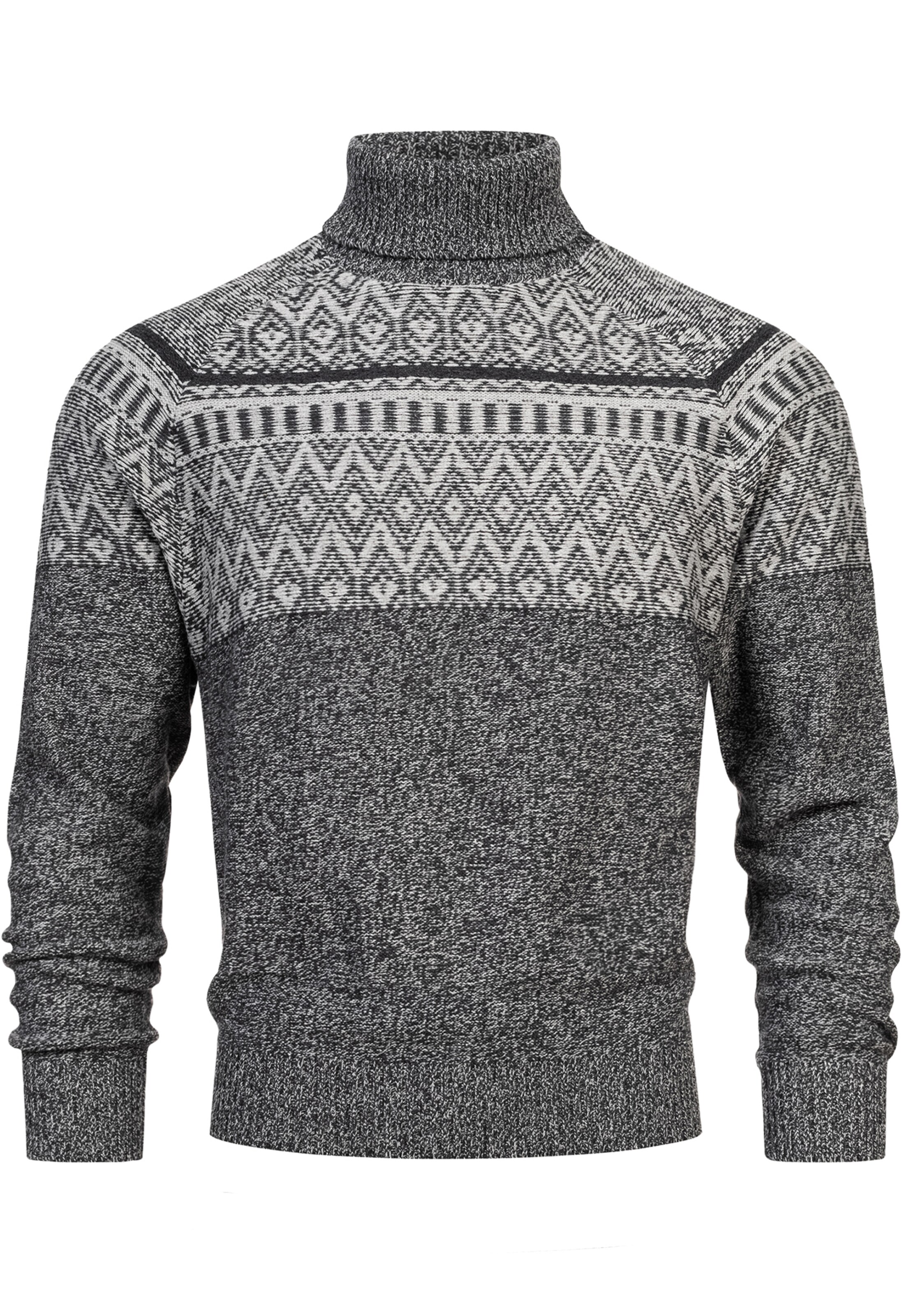 Pull-over ' Thomus ' INDICODE JEANS en gris : devant