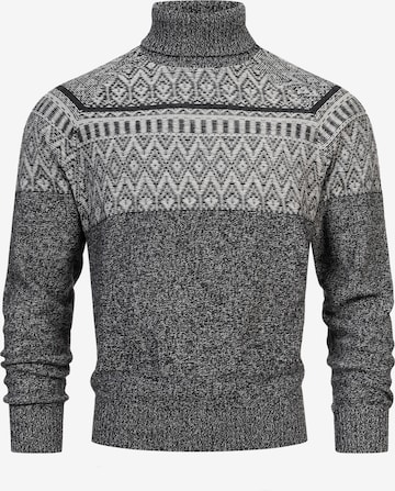 INDICODE JEANS Pullover ' Thomus ' in Grau: Vorderseite