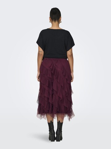 ONLY Carmakoma - Falda 'CARLafalda' en rojo
