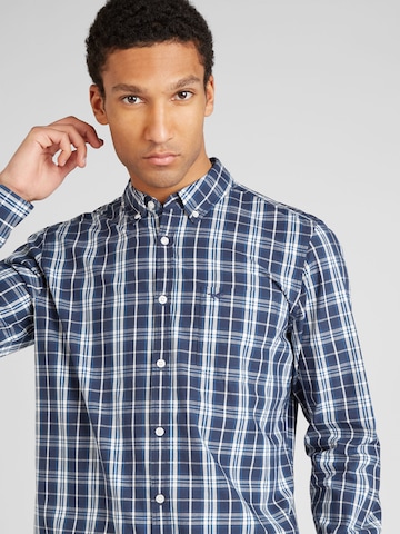 MUSTANG Regular fit Overhemd 'CHESTER' in Blauw