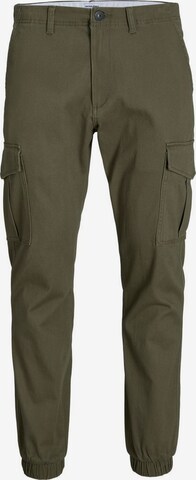 Coupe slim Pantalon cargo 'Marco Joe' JACK & JONES en vert : devant