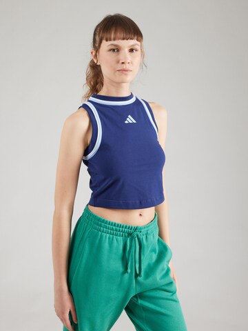 Top sportivo 'Essentials' di ADIDAS SPORTSWEAR in blu: frontale