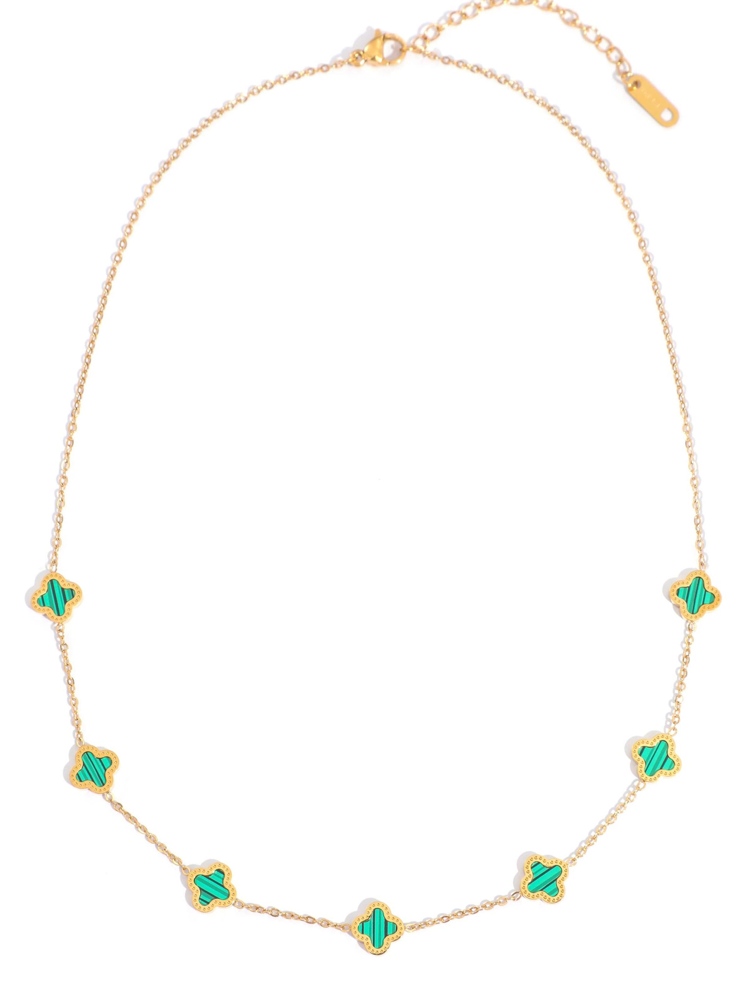 NTHIRTYTHREE Necklace in Green: front
