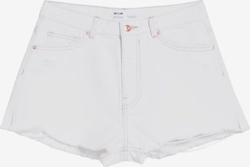 Bershka Normalny krój Jeansy w kolorze biały: przód