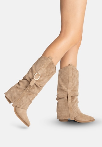 Bottes de cowboy Salinyang en beige