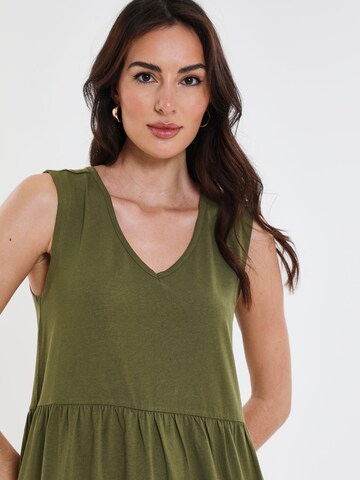 Threadbare Summer dress 'Byers Tiered' in Green